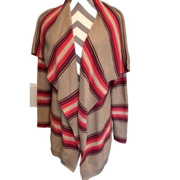 Old Navy Poncho Boho Striped Sweater Yellowstone Western Native One Size - Picture 1 of 8